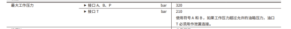 P A B三口耐压高于T口，但是T口也到210