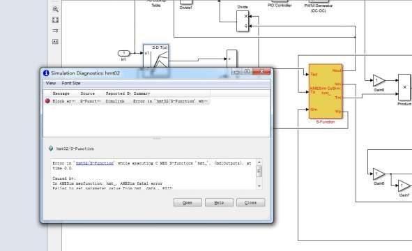 AMEsim与simulink仿真遇到“Failed to get parameter value”问题