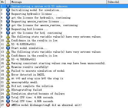 amesim运行出错