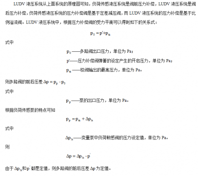 LUDV液压系统等压差计算方法