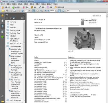 REXROTH 力士乐A4VG选型资料