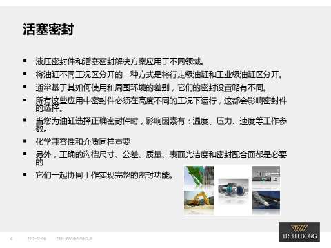 特瑞堡密封系统液压密封网络课程——活塞密封  