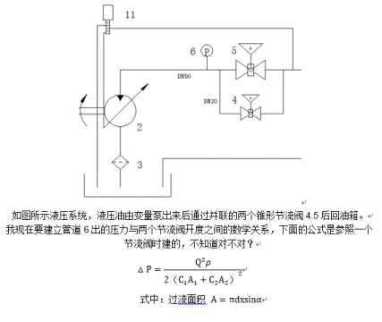 并联节流阀建模