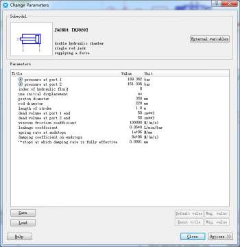 液压缸参数