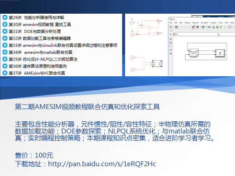 AMESim视频教程与下载地址-第四期液压库与HCD库