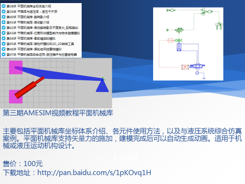 AMESim视频教程与下载地址-第四期液压库与HCD库