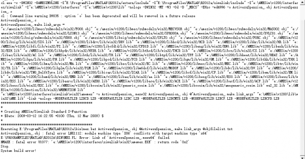 AMESim12-Matlab12b -Vc2005,联合仿真遇到问题