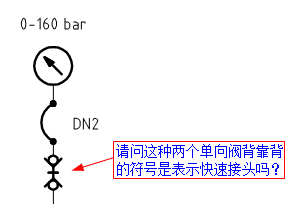 请问两个单向阀背靠背的符号表示什么元件？