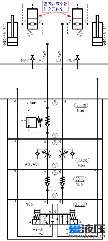 请问液压图中的两个是什么元件？