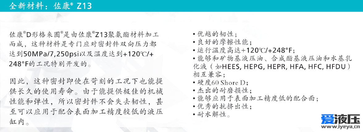 佐康® D形格来圈® |适用于高压液压应用的可靠密封解决方案