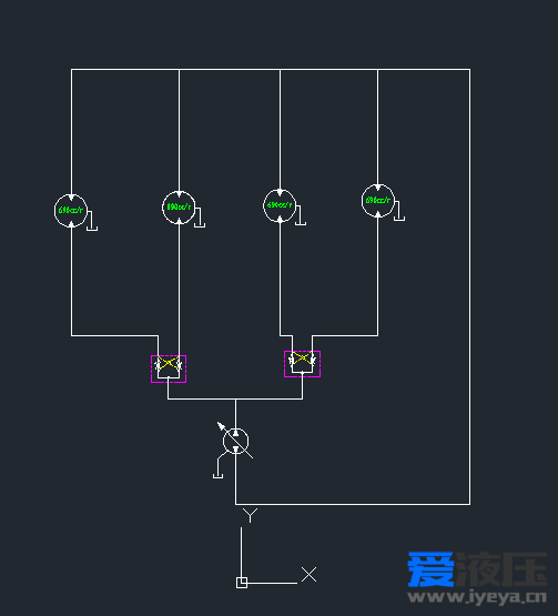 在闭式系统里，两只分集流阀控制四只马达，有一只集流时回憋压，请明师指导！谢谢！